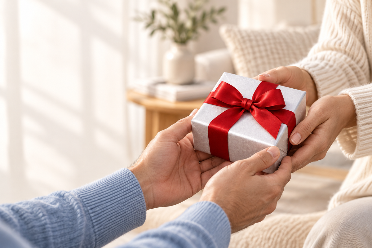 A meaningful gift exchanged for a special occasion