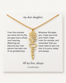 My Dear Daughter: Personalized Birth Flower Name Necklace