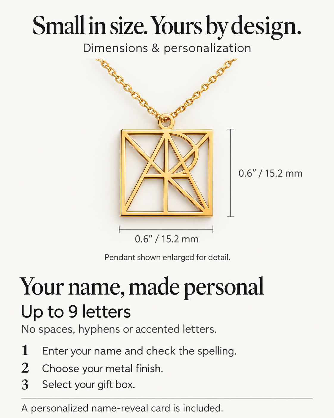 Personalized Geometric Monogram Name Necklace