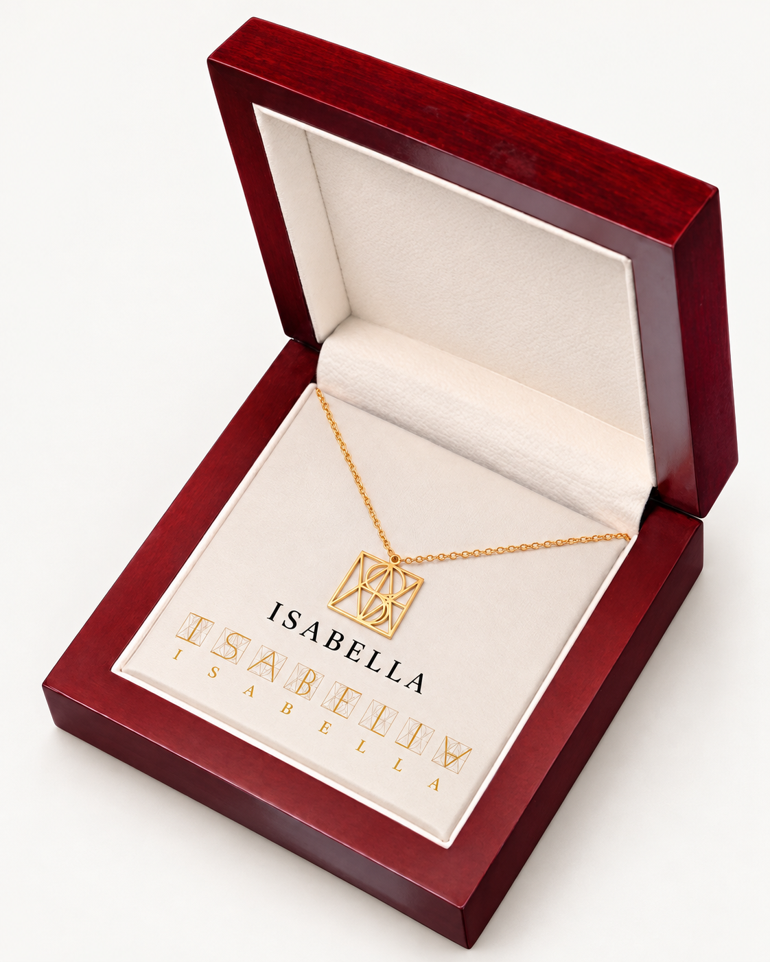 Personalized Geometric Monogram Name Necklace