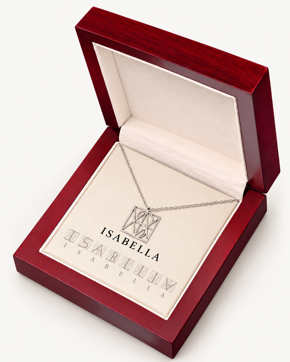 Personalized Geometric Monogram Name Necklace