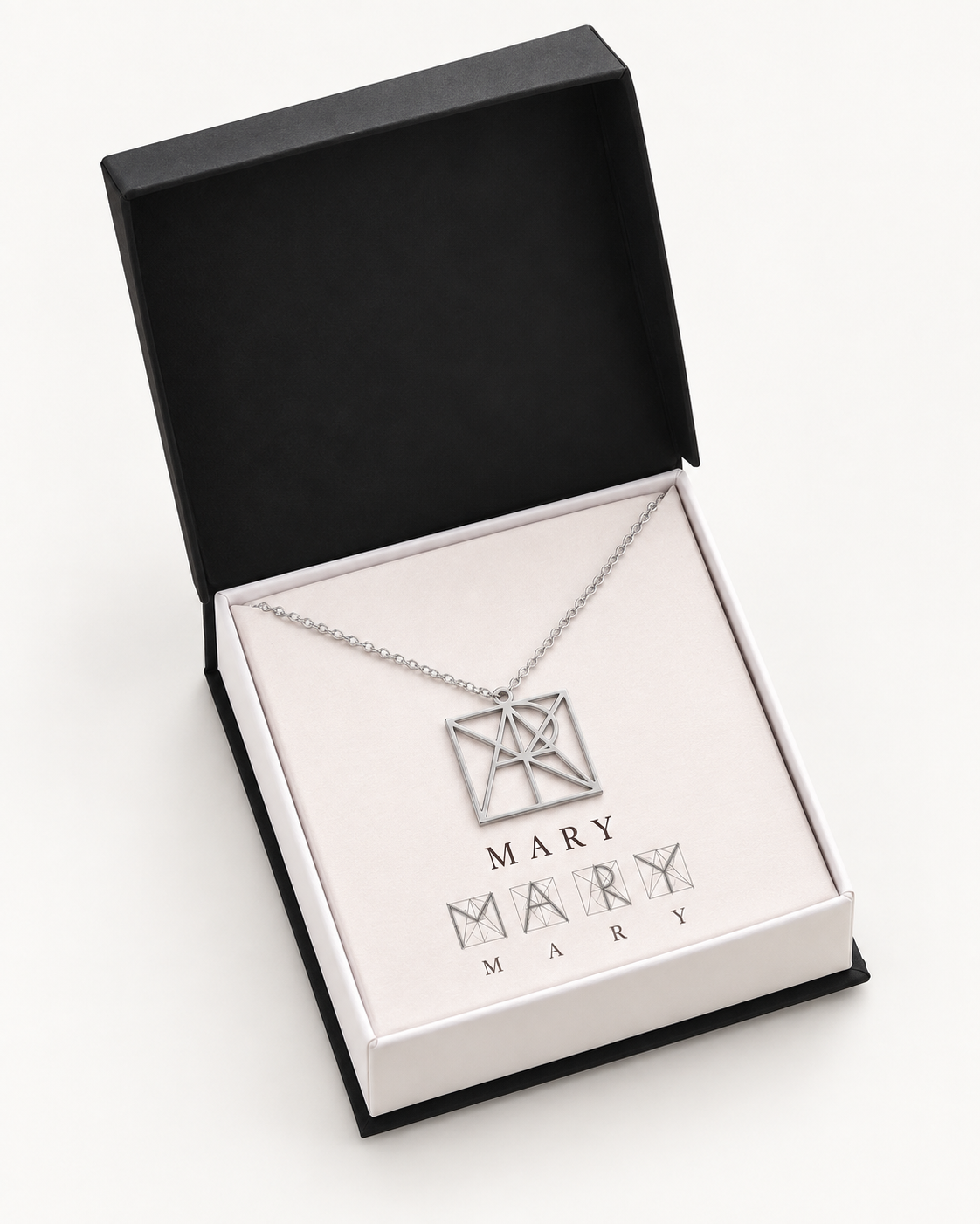 Personalized Geometric Monogram Name Necklace