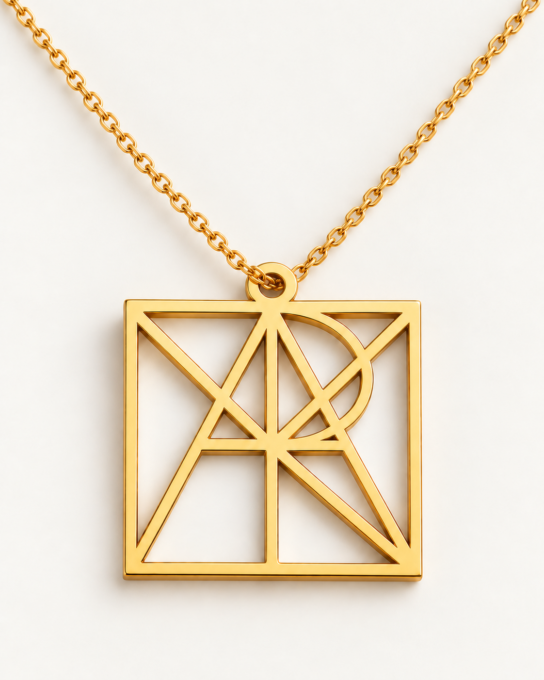 Personalized Geometric Monogram Name Necklace