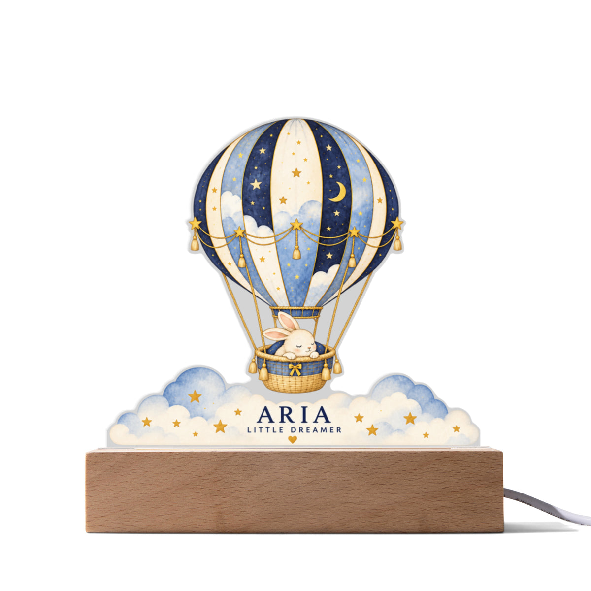 Little Dreamer Personalized Hot Air Balloon Night Light