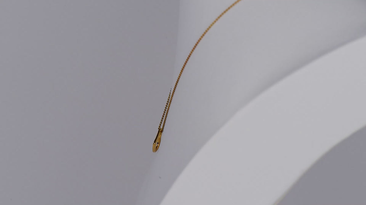 Product video showing the delicate gold-finish heart necklace.