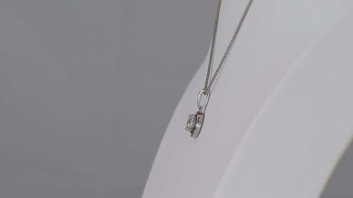 Product video showing the silver-tone Eternal Hope pendant necklace.